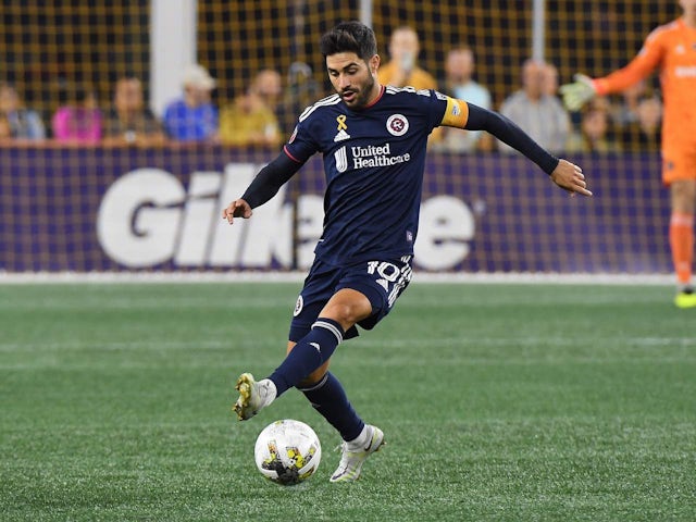 Carles Gil in action for New England Revolution on September 17, 2022