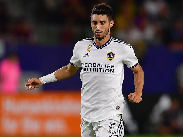 Gaston Brugman in action for Los Angeles Galaxy on September 17, 2022