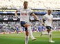 Harry Kane celebrates scoring for Tottenham Hotspur on September 17, 2022