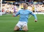 Jack Grealish celebrates scoring for Manchester City on September 17, 2022