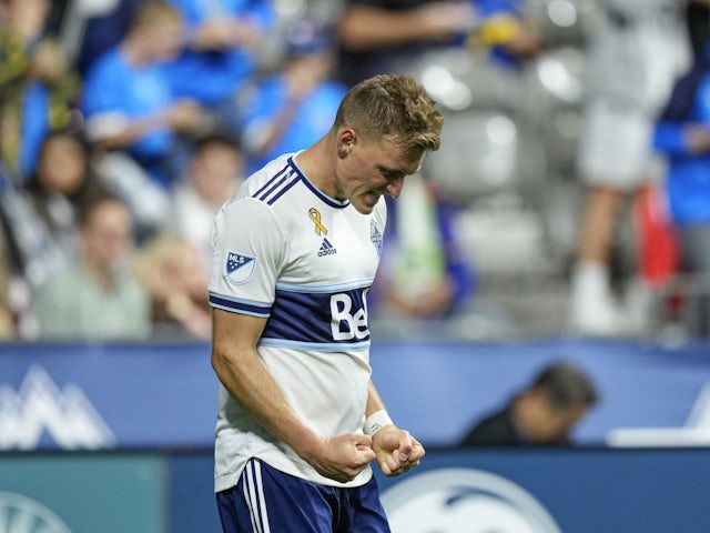 Julian Gressel in action for Vancouver Whitecaps on September 17, 2022