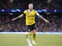 Marco Reus celebrates scoring for Borussia Dortmund on September 14, 2022