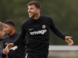 An excitable Mason Mount during Chelsea training on September 13, 2022
