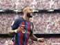Memphis Depay celebrates scoring for Barcelona on September 17, 2022