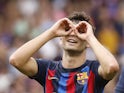 Pedri celebrates scoring for Barcelona on September 17, 2022