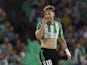 Sergio Canales celebrates scoring for Real Betis on September 15, 2022