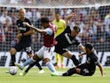Aston Villa midfielder Boubacar Kamara in action against West Ham United on August 28, 2022.