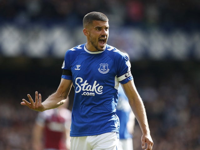Conor Coady in action for Everton on September 18, 2022