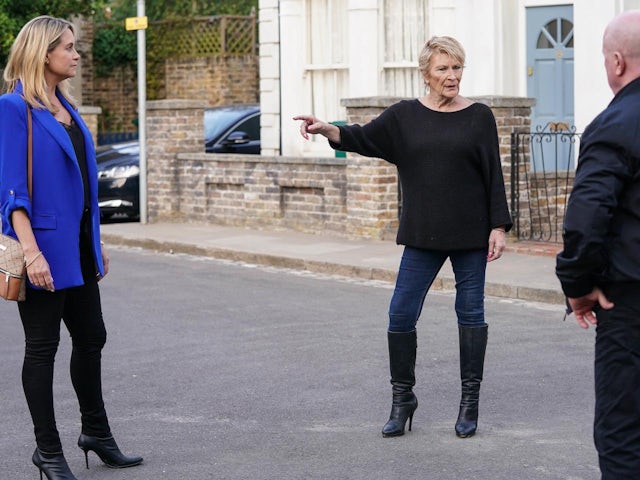 Shirley, Sam and Phil on EastEnders on October 4, 2022