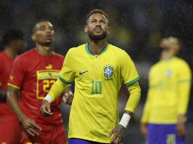 Neymar en el partido de Brasil del 23 de septiembre de 2022