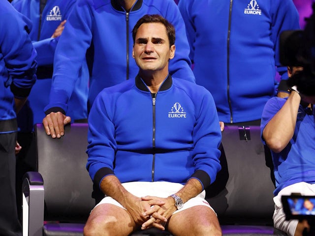 An emotional Roger Federer on September 23, 2022