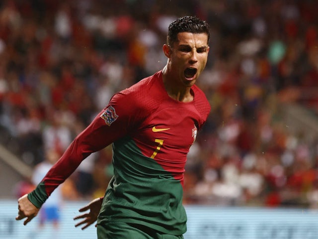 Cristiano Ronaldo en el partido de Portugal del 27 de septiembre de 2022