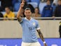Darwin Nunez celebrates scoring for Uruguay on September 27, 2022