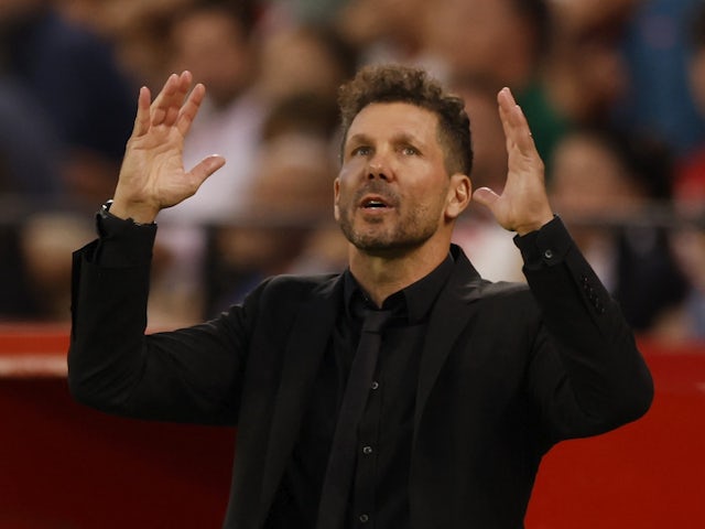 The coach of Atlético de Madrid, Diego Simeone, on October 1, 2022