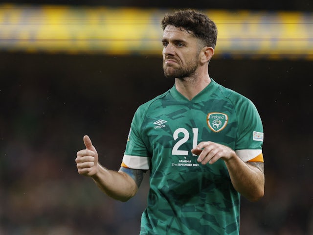 Robbie Brady in action for Republic of Ireland on September 27, 2022