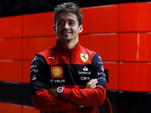 Charles Leclerc poses on October 6, 2022