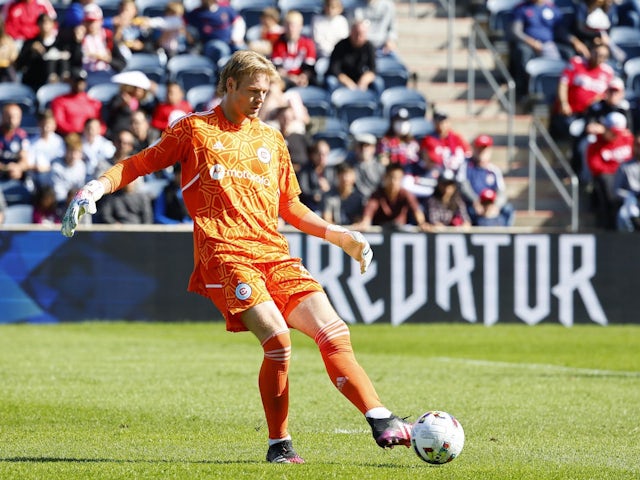 Chris Brady in action for Chicago Fire on October 9, 2022