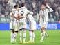 Juventus' Dusan Vlahovic celebrates scoring against Maccabi Haifa on October 5, 2022