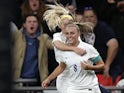 Georgia Stanway celebrates scoring for England Women on October 7, 2022