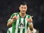 Guido Rodriguez celebrates scoring for Real Betis on October 6, 2022
