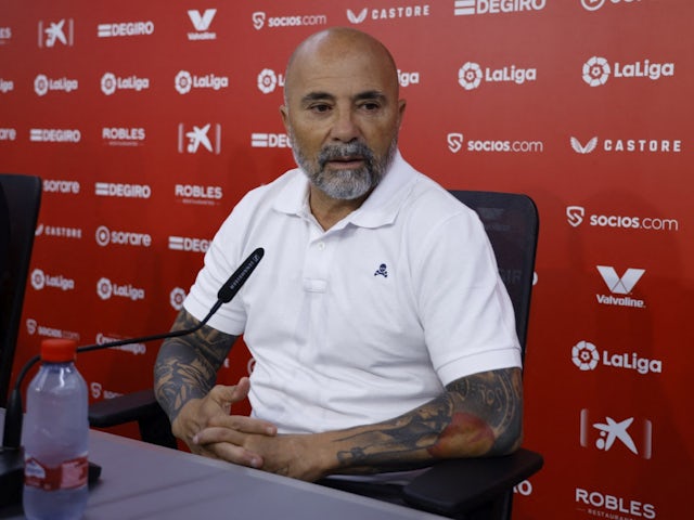 Jorge Sampaoli is unveiled as the new Sevilla coach on October 7, 2022