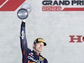Max Verstappen after winning the Japanese Grand Prix on October 9, 2022.