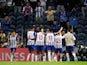 Porto's Zaidu Sanusi celebrates scoring their first goal with teammates on October 4, 2022
