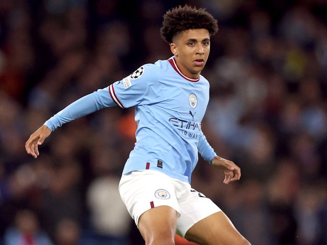 Rico Lewis in action for Manchester City on October 5, 2022