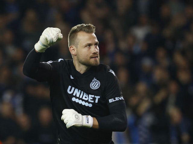 Simon Mignolet in action for Club Brugge on October 4, 2022