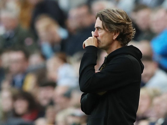 Brentford head coach Thomas Frank during the 5-1 defeat to Newcastle United on October 8, 2022.