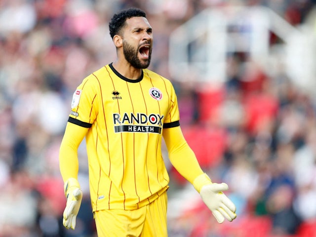 Wes Foderingham in action for Sheffield United on October 8, 2022
