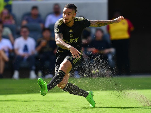 Cristian Arango in action for Los Angeles FC on October 9, 2022