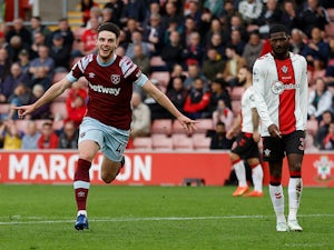 Declan Rice rescues point for West Ham against Southampton