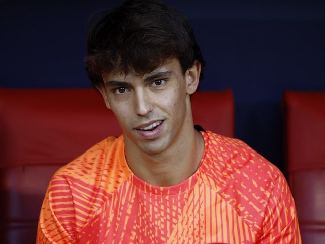Atletico Madrid's Joao Felix on the bench on October 12, 2022
