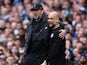 Liverpool manager Jurgen Klopp and Manchester City manager Pep Guardiola pictured on April 10, 2022