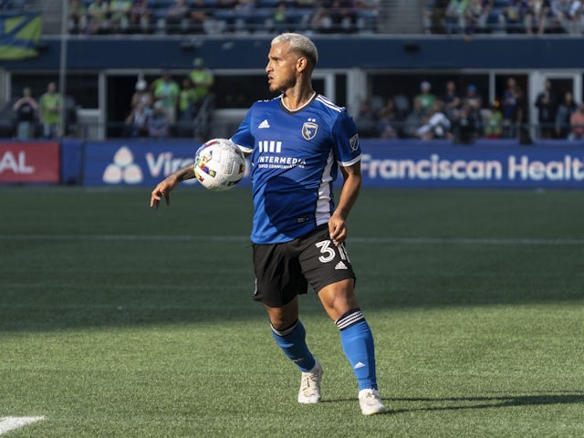 Miguel Trauco in action for San Jose Earthquakes on October 9, 2022