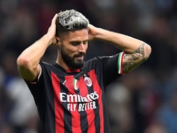 Olivier Giroud in action for AC Milan on October 11, 2022