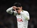 Son Heung-min celebrates scoring Tottenham Hotspur's third on October 12, 2022