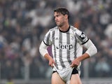 Dusan Vlahovic in action for Juventus on October 21, 2022