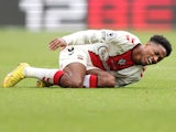 Southampton's Kyle Walker-Peters reacts after sustaining an injury on September 3, 2022