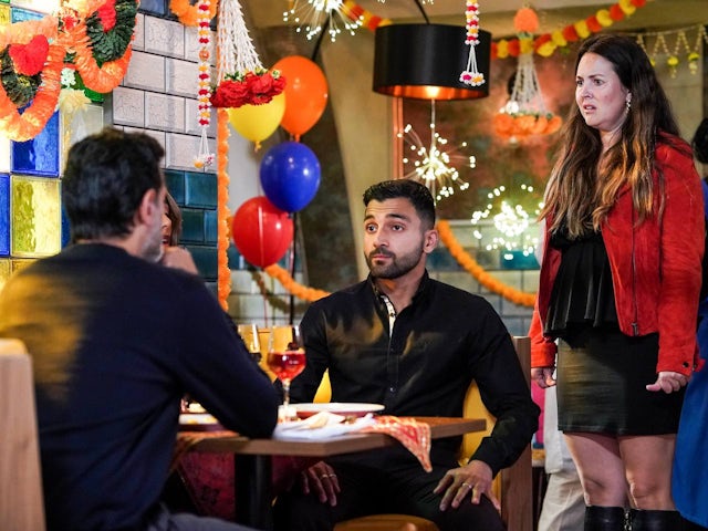 Nish, Vinny and Stacey on EastEnders on October 25, 2022