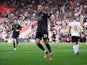 Arsenal's Granit Xhaka celebrates scoring against Southampton on October 23, 2022