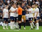 Tottenham Hotspur players remonstrate with referee Jarred Gillett on October 23, 2022