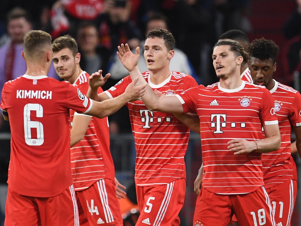 Benjamin Pavard celebrates scoring for Bayern Munich against Inter ...