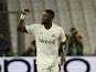 Chancel Mbemba celebrates scoring for Marseille on November 1, 2022