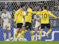 Borussia Dortmund's Thorgan Hazard celebrates scoring against Copenhagen on November 2, 2022