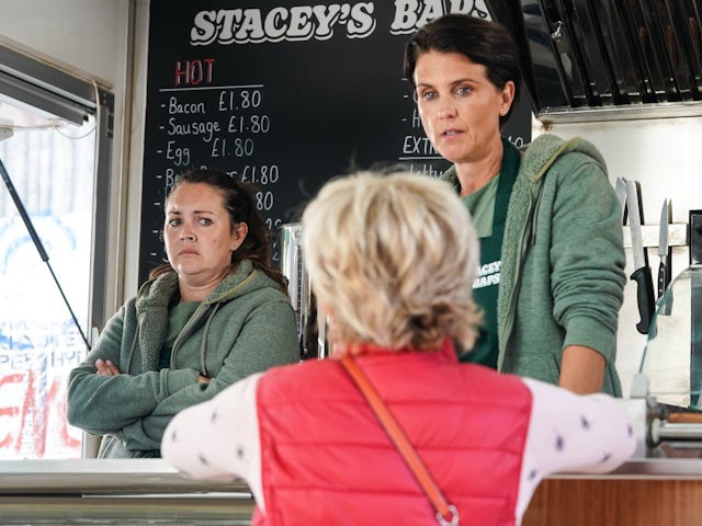 Stacey and Eve on EastEnders on November 8, 2022