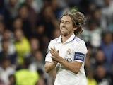 Luka Modric celebrates scoring for Real Madrid on November 2, 2022
