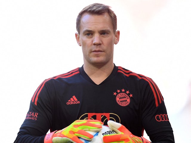 Bayern Munich's Manuel Neuer during the warm up before the match on August 14, 2022