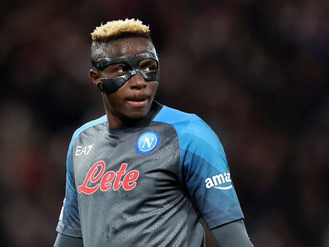 Victor Osimhen in action with Napoli on 1 November 2022